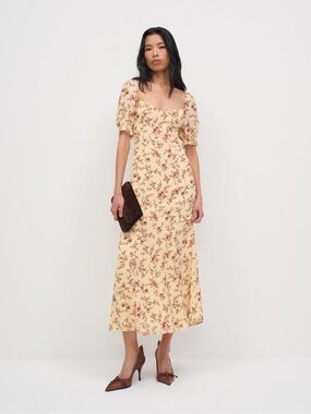 NEW Reformation Gloria Dress In Wistful Size 12